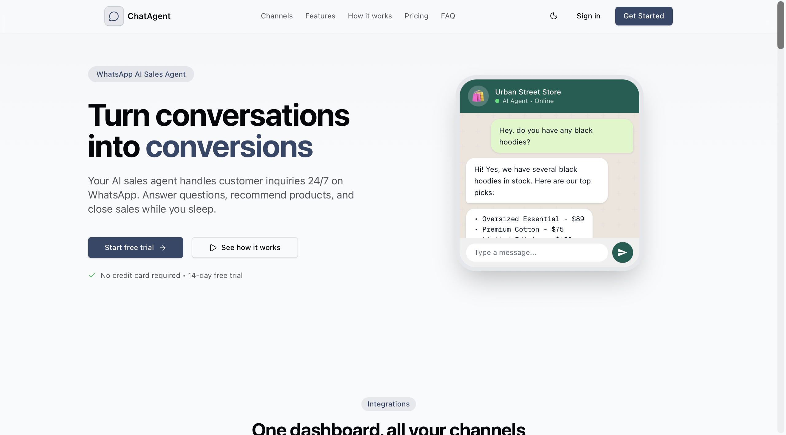 Sagent - WhatsApp Sales Agent